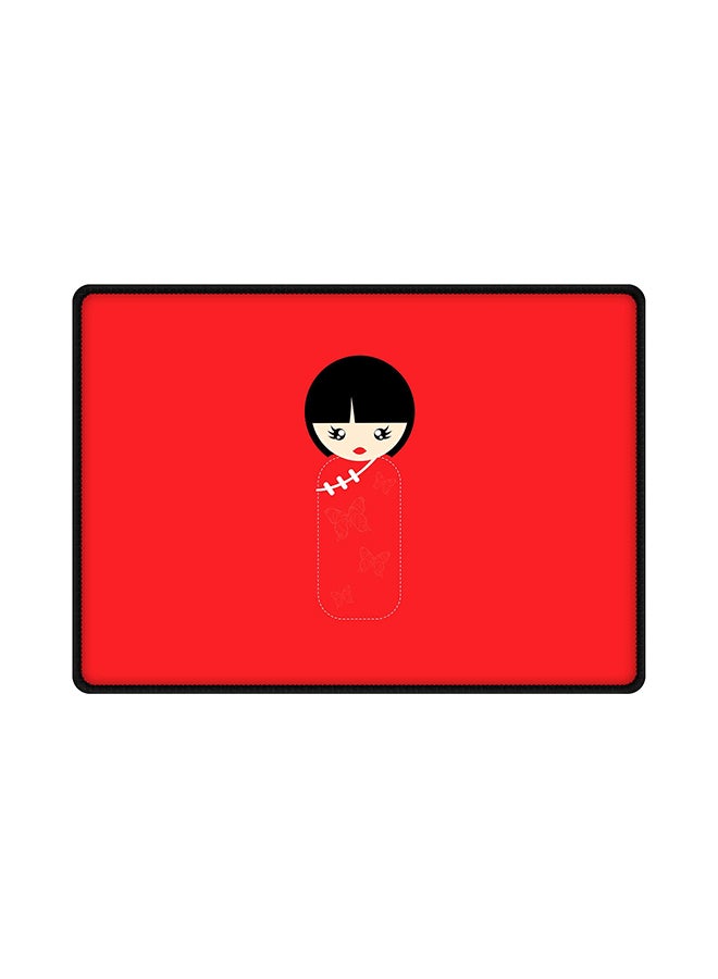 Stylizedd Chinese Doll Mouse Pad With Non Slip Rubber Base Red