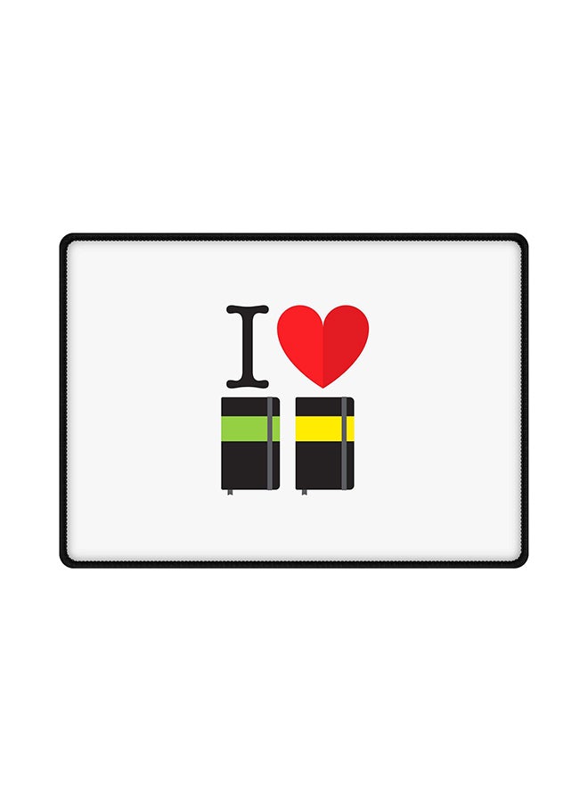 Stylizedd I Love Notebook Printed Gaming Mouse Pad Multicolour 