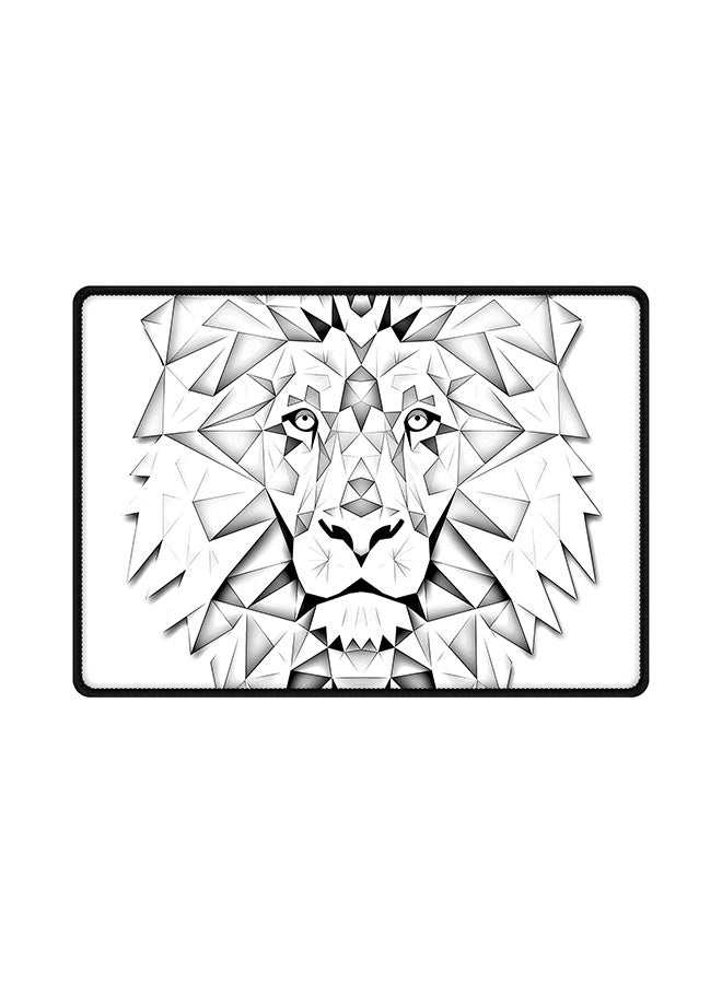 ستايلايزد لوحة ماوس مضادة للانزلاق مزينة برسمة أسد مقسم إلى أجزاء متعددة متعدد الألوان