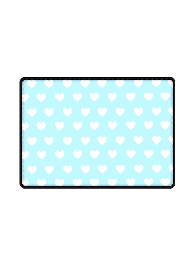 Stylizedd Baby Blue Hearts Mouse Pad With Non Slip Rubber Base Multicolour