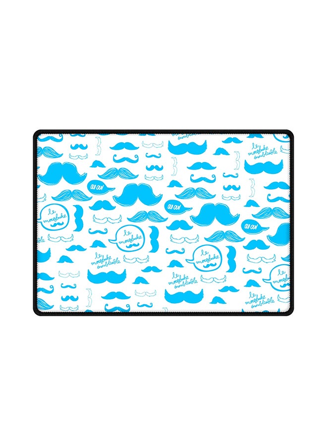 Stylizedd Le Moustache Mouse Pad With Non Slip Rubber Base Multicolour