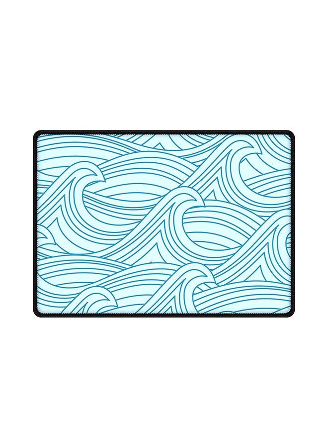 ستايلايزد لوحة ماوس مصنوعة من المطاط وبتصميم بحار هائجة أزرق