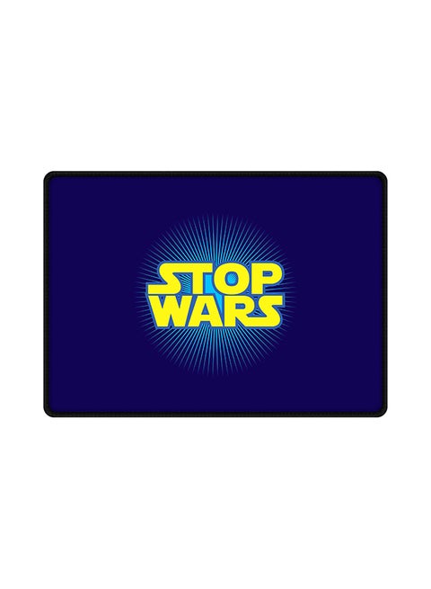 Stop Wars Designed Rubberized Mouse Pad Multicolour
