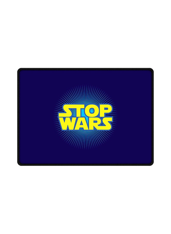 Stop Wars Designed Rubberized Mouse Pad Multicolour