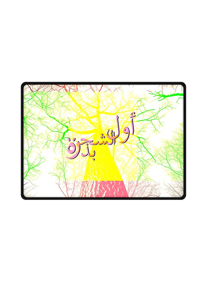 ستايلايزد لوحة ماوس بتصميم عبارة "أول الشجر بذرة" متعدد الألوان