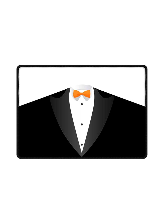 Stylizedd The Tux Mouse Pad With Non Slip Rubber Base White/Black