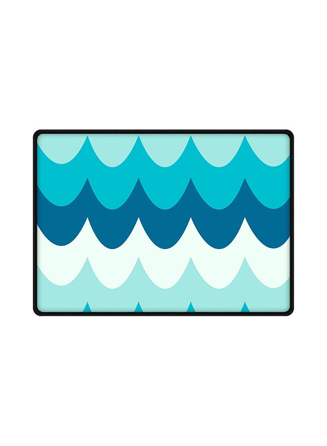 Stylizedd - Wavy Waves Printed Gaming Mouse Pad Blue - Image 1
