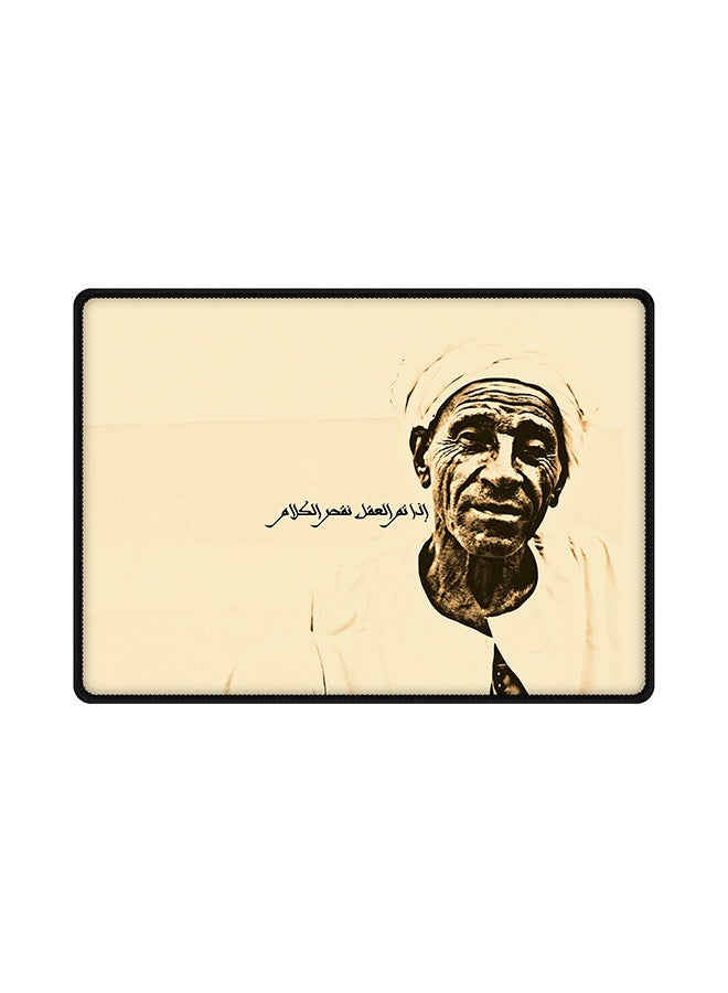 Stylizedd Speak Wisely Designed Rubberized Mouse Pad Beige