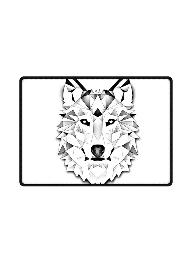 Stylizedd Poly Wolf Mouse Pad With Non Slip Rubber Base Multicolour
