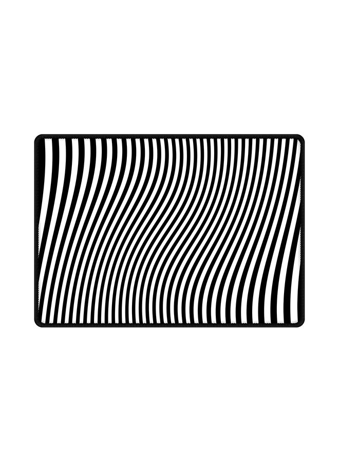 Stylizedd Zebra Lines Mouse Pad With Non Slip Rubber Base White/Black