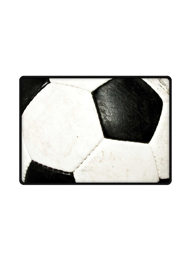 ستايلايزد لوحة ماوس بتصميم كرة قدم أبيض/ أسود