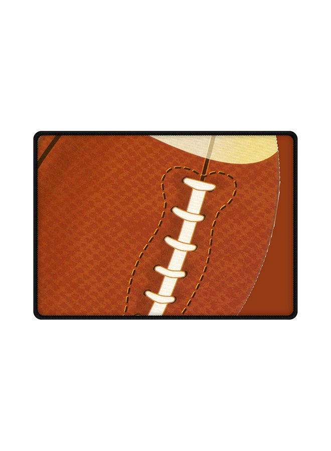 Stylizedd Rugby Ball Mouse Pad With Non Slip Rubber Base Brown