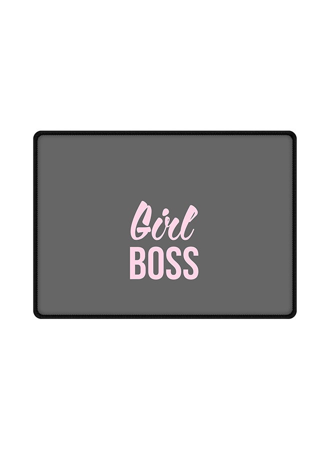 Stylizedd Girl Boss Designed Rubberized Mouse Pad Grey