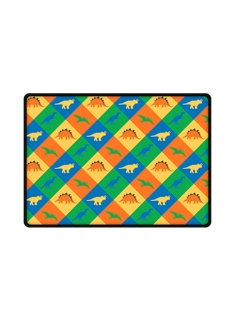 Dino Checker Rubber Base Gaming Mouse Pad Multicolour