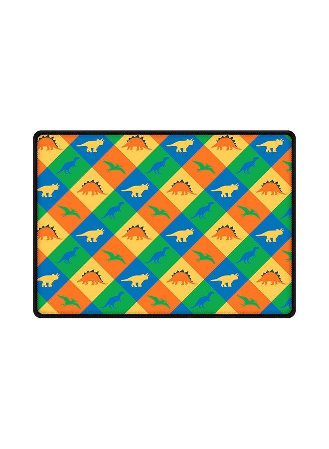 Stylizedd - Dino Checker Rubber Base Gaming Mouse Pad Multicolour - Image 1