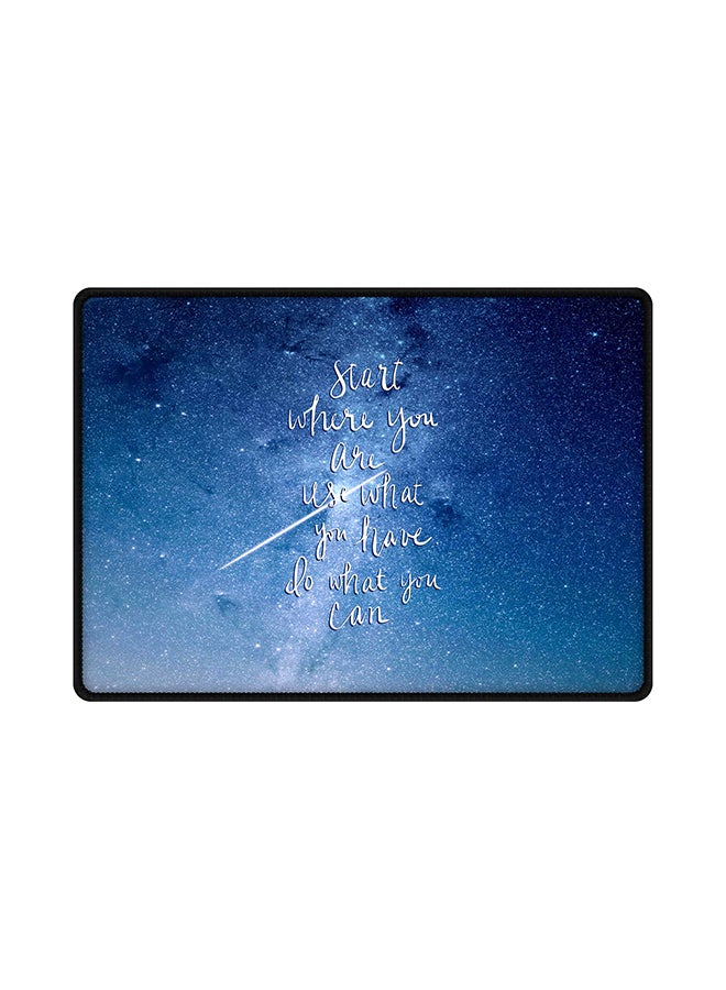 Stylizedd Start, Use, Do Mouse Pad With Non Slip Rubber Base Blue