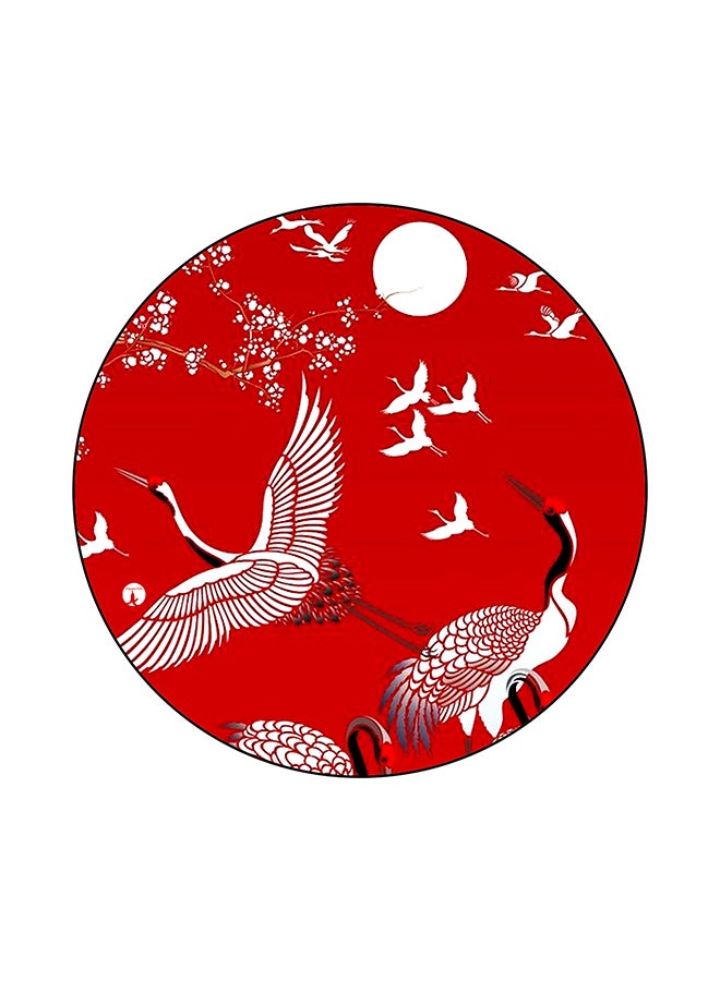 BP Birds Printed Mouse Pad Red/White/Black