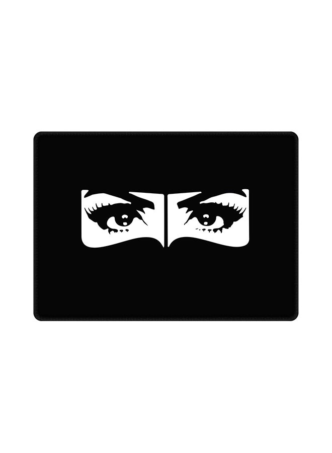 Stylizedd Naqabi Eyes Mouse Pad With Non Slip Rubber Base Black/White