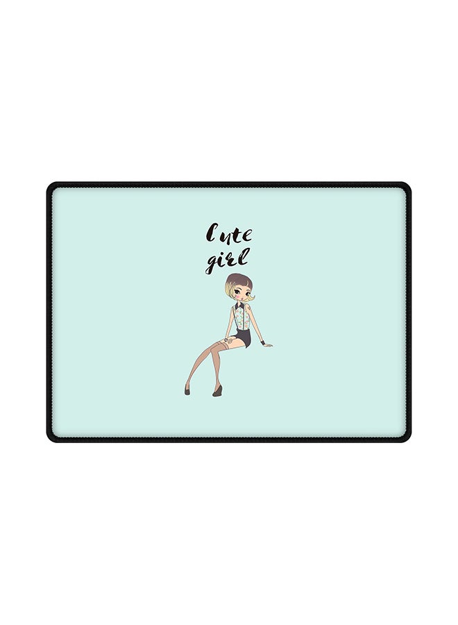 Stylizedd Shy Cute Girl Printed Gaming Mouse Pad Multicolour