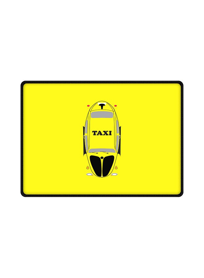 Stylizedd Taxi Printed Mouse Pad With Non Slip Rubber Base Yellow