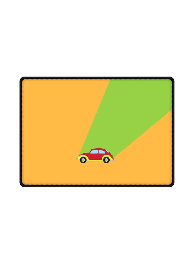 ستايلايزد لوحة ماوس مضادة للانزلاق وبقاعدة مطاطية ومزينة بطبعة برتقالي/أخضر