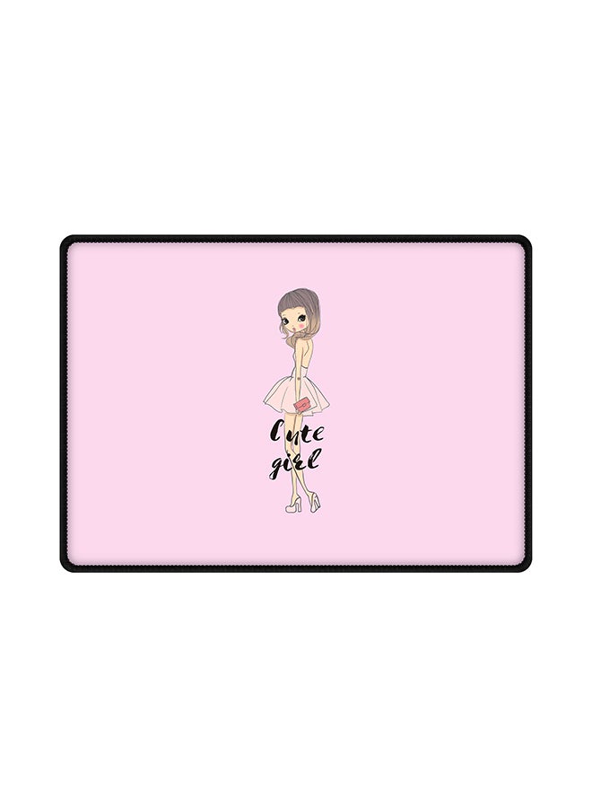 Stylizedd Coy Cute Girl Rubber Base Gaming Mouse Pad Multicolour 
