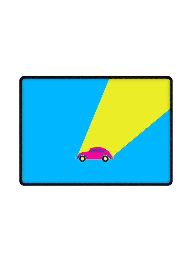 Stylizedd Retro Bug Printed Mouse Pad Yellow/Blue