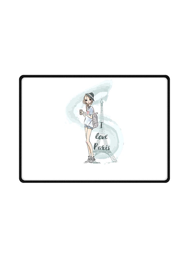 Stylizedd I Love Paris Rubber Base Gaming Mouse Pad Multicolour