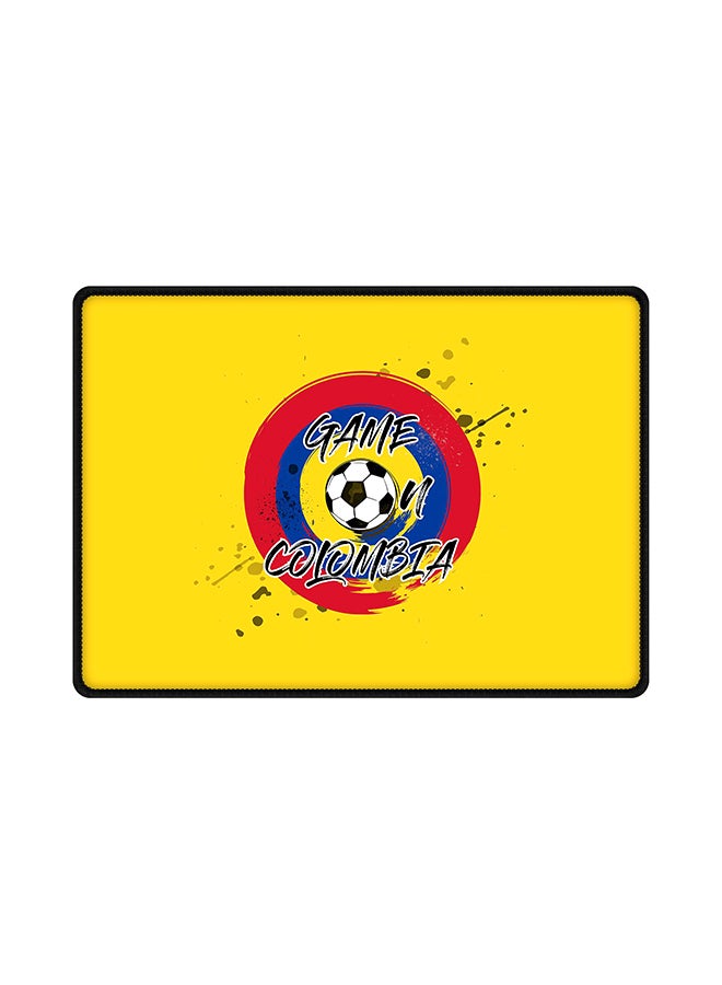 ستايلايزد لوحة ماوس مطبوع عليها "Game On Colombia" مع قاعدة من المطاط مضادة للانزلاق متعدد الألوان