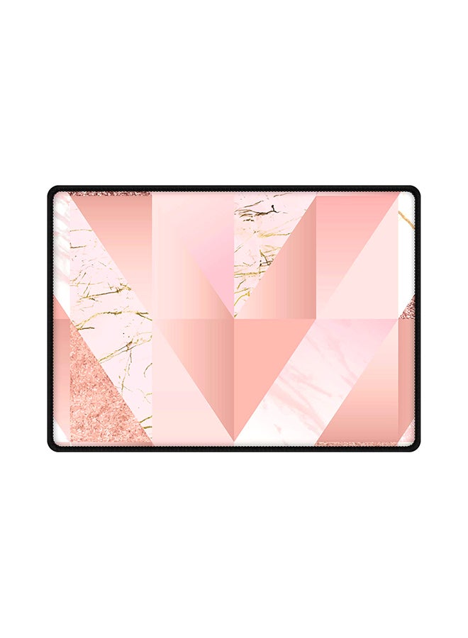 ستايلايزد لوحة ماوس للألعاب بنمط رخامي وقاعدة مطاطية وردي كلاسيكي