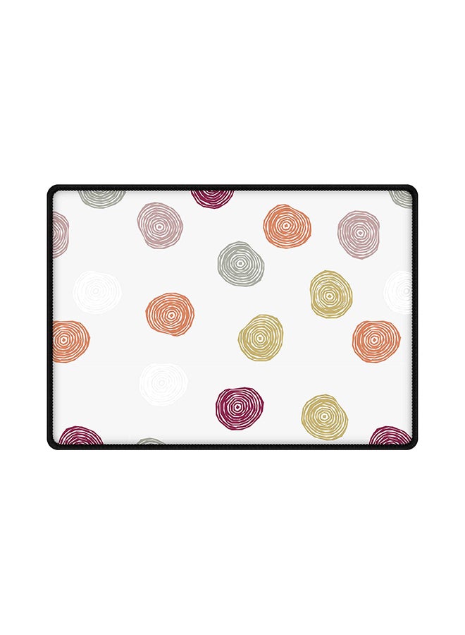Stylizedd Circular Scribbles Designed Rubberized Mouse Pad Multicolour