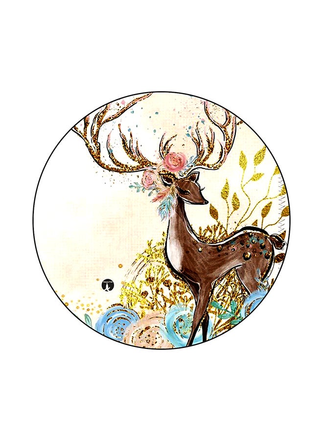 Deer Printed Mouse Pad Multicolour