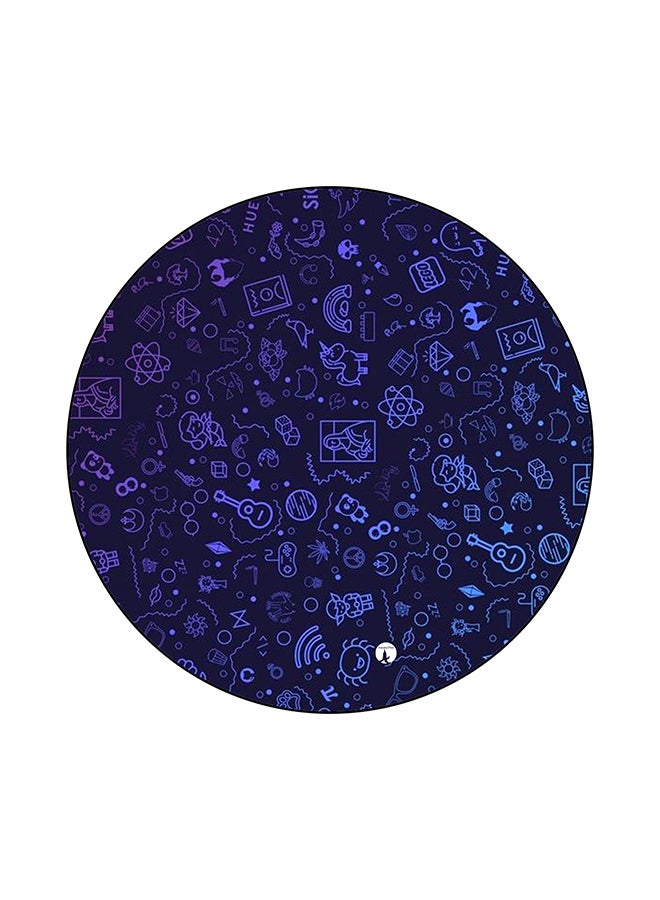 BP Random Things Printed Round Mouse Pad Multicolour