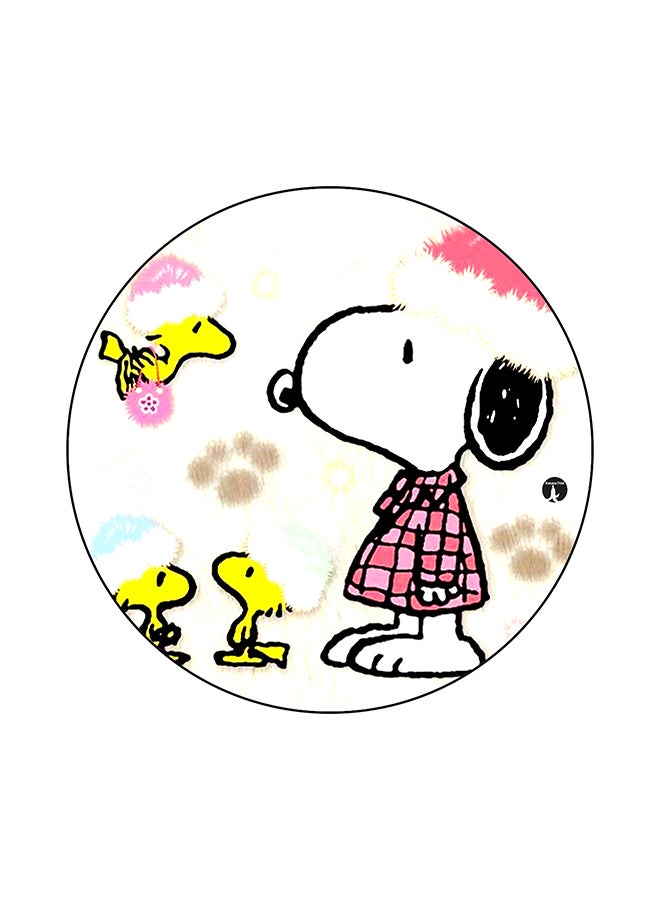 BP Snoopy Printed Round Mouse Pad Multicolour