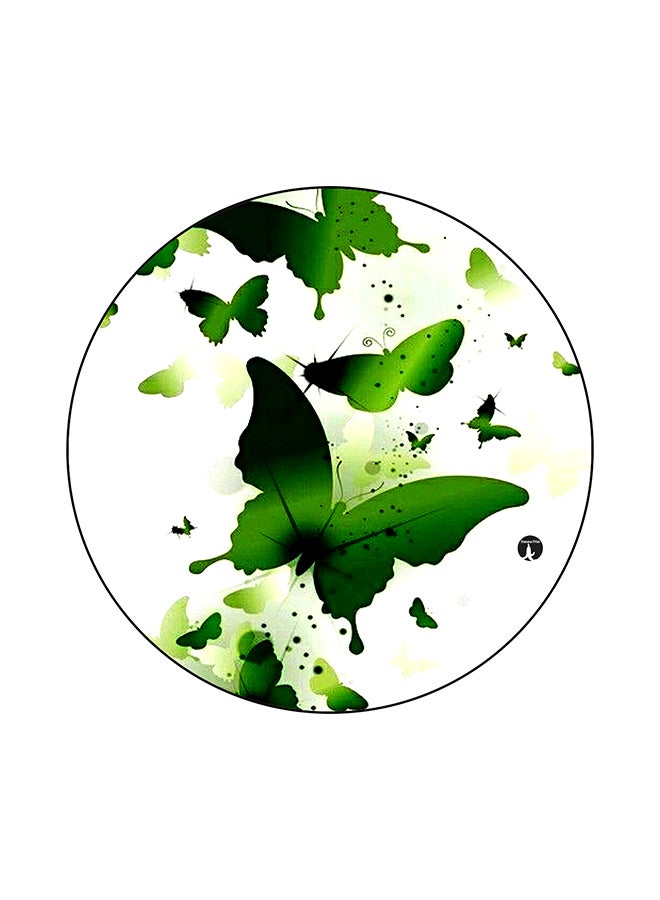 BP Butterflies Printed Mouse Pad White/Green/Black