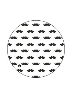 Mustaches Print Mouse Pad White/Black