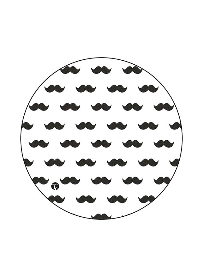 BP - Mustaches Print Mouse Pad White/Black - Image 1