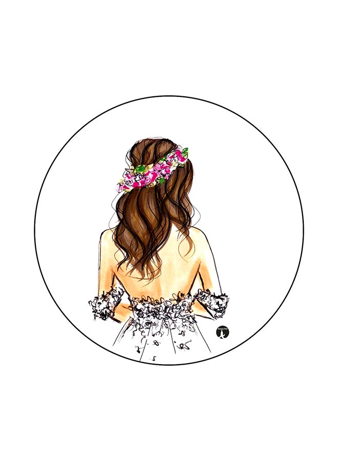 بي بي لوحة ماوس مطبوع عليها رسمة فتاة متعدد الألوان