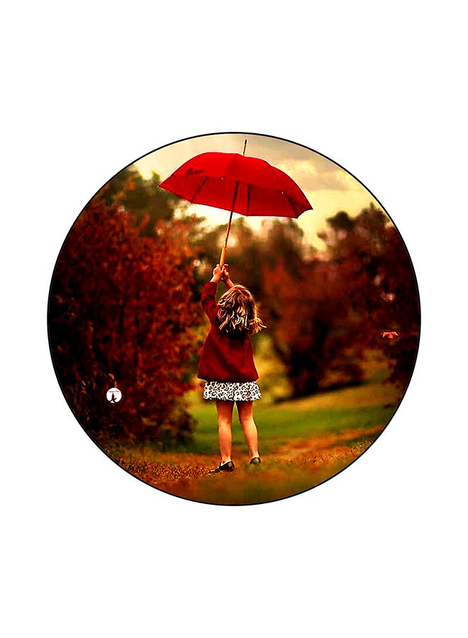 لوحة ماوس مطبوع عليها رسمة فتاة متعدد الألوان