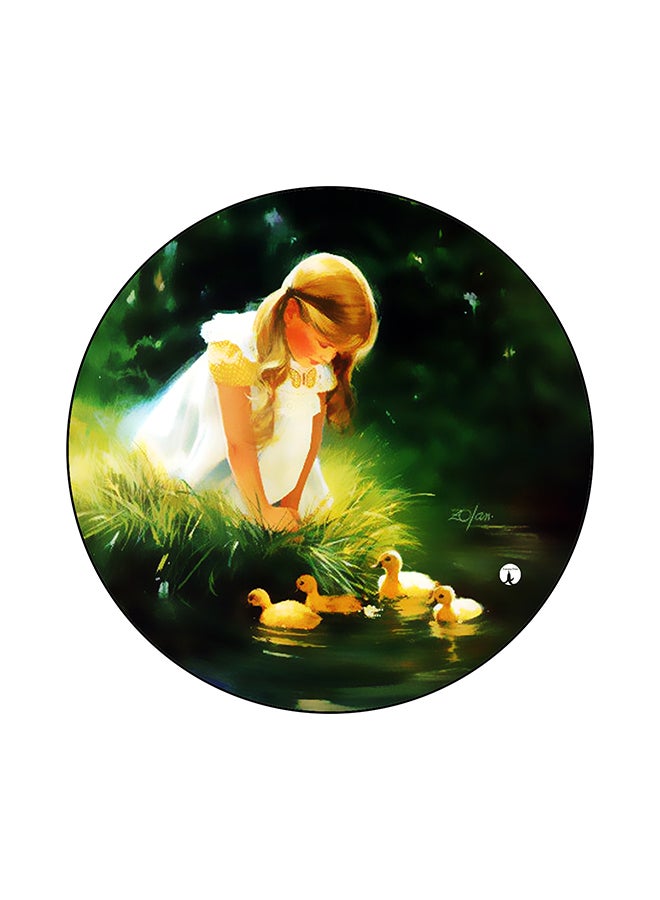 بي بي لوحة ماوس مطبوع عليها رسمة فتاة متعدد الألوان