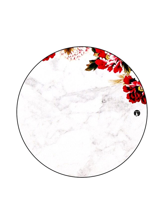 BP Flowers Printed Mouse Pad White/Red