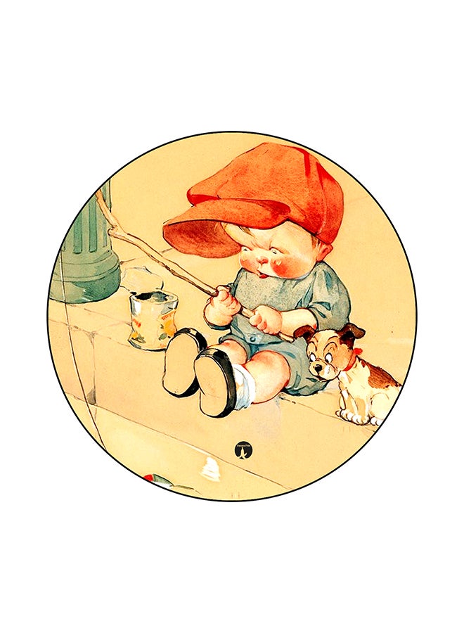 BP Vintage Art Printed Mouse Pad Multicolour