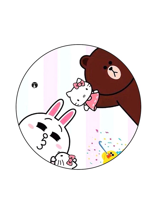 BP A Bear And Rabbit Printed Mouse Pad Multicolour