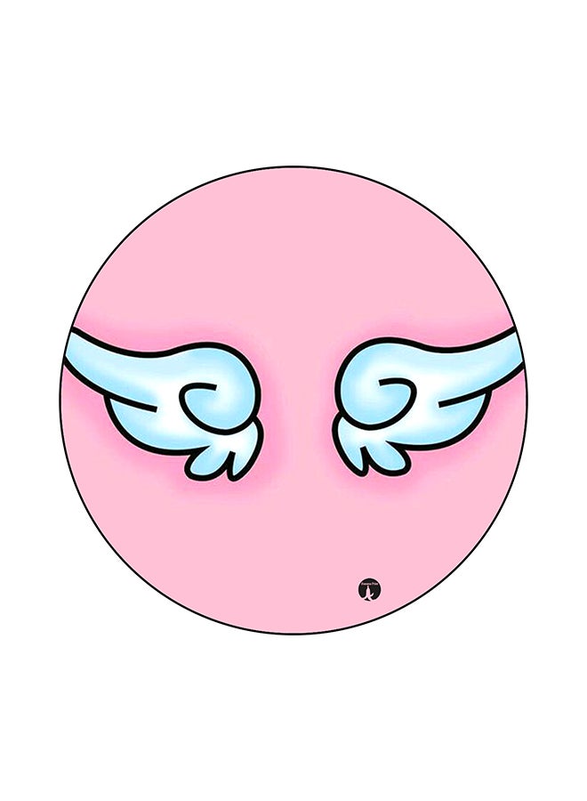Wings Printed Mouse Pad Pink/Blue/White