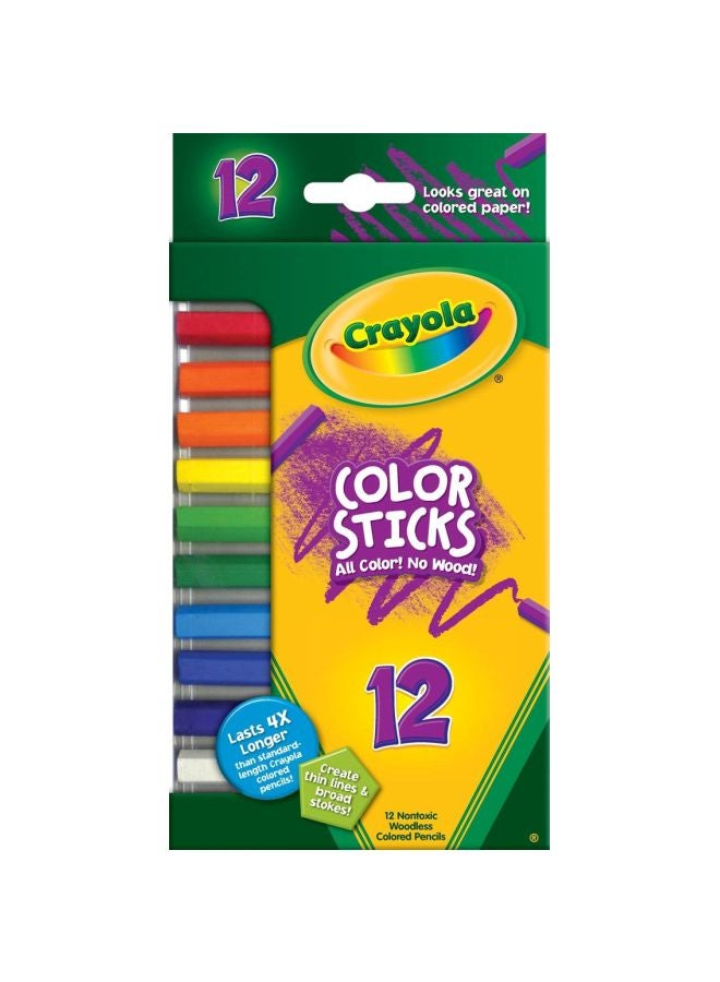 Crayola 12-Piece Woodless Coloured Pencils 68-2312 Multicolour