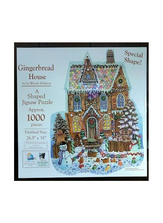 1000-Piece Gingerbread House Shaped Jigsaw Puzzle 97179 - v1581584169/N34398204A_1