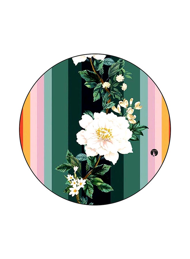 BP Flowers Printed Round Mouse Pad Multicolour
