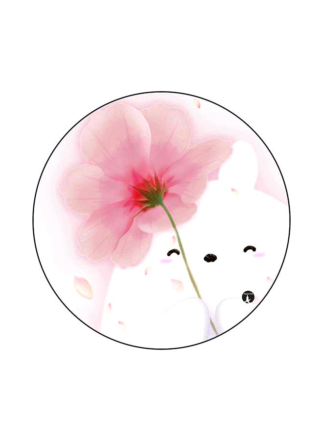 BP A Rabbit Printed Round Mouse Pad Multicolour