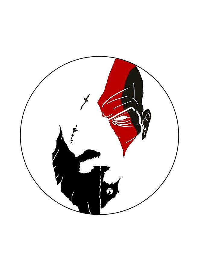 BP God Of War Printed Round Mouse Pad Multicolour