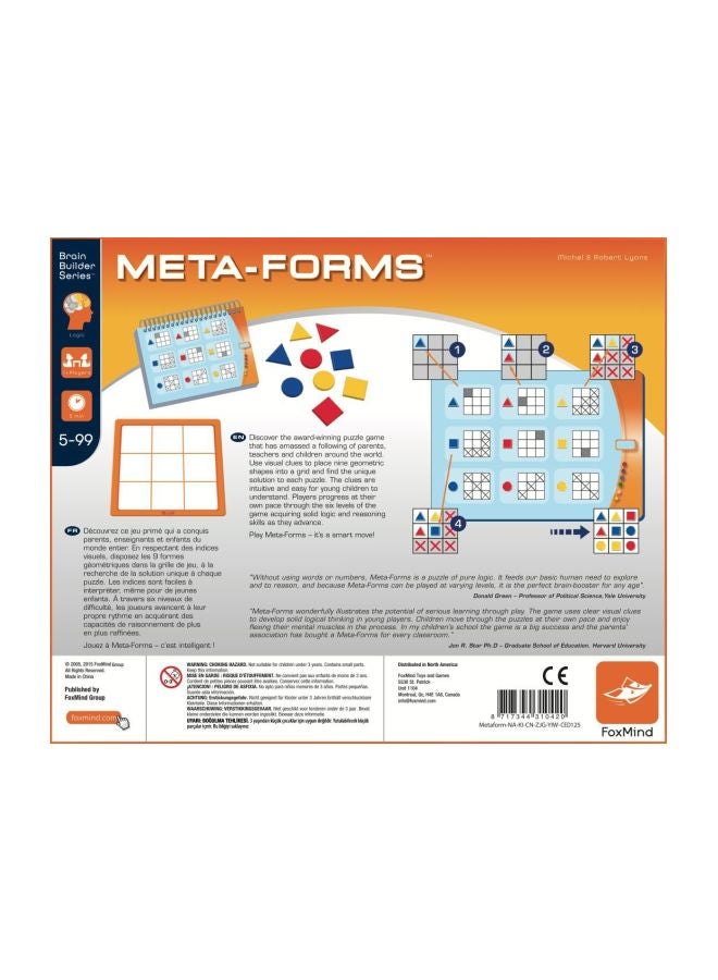 FoxMind - Meta Forms Logic Brain Builder Series Game FOX-MFLB - Image 1